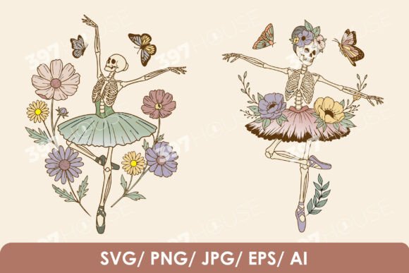 Ballet Skeleton Graphics for Local Branding