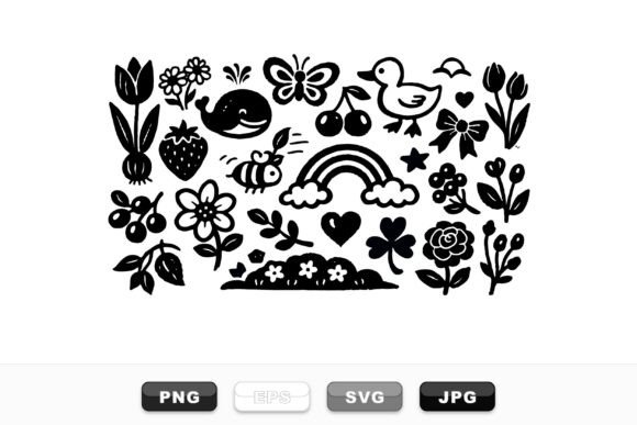 Charming Hand Drawn Nature Graphics