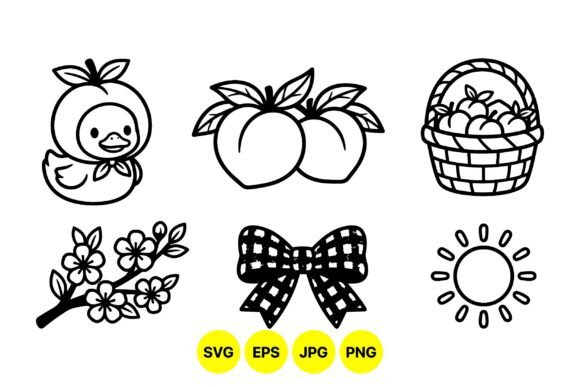 Cute Farm Fresh Vector Clipart Graphics