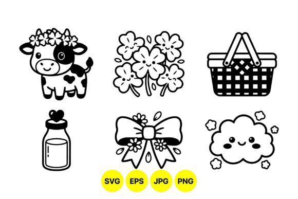 Cute Farmyard Animal SVG Set Graphics