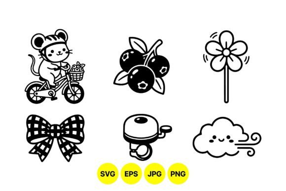 Cute Kawaii Icon Clipart Set