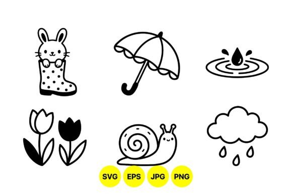 Cute Rainy Day Clipart Bundle