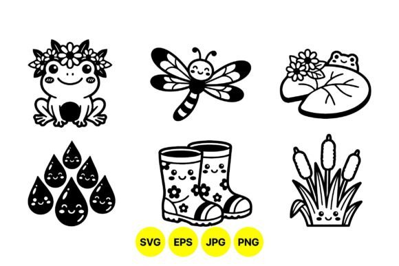 Cute Woodland Pond Graphics for Local Branding