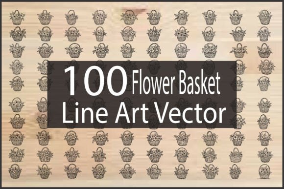 Flower Basket Graphics for Freebies