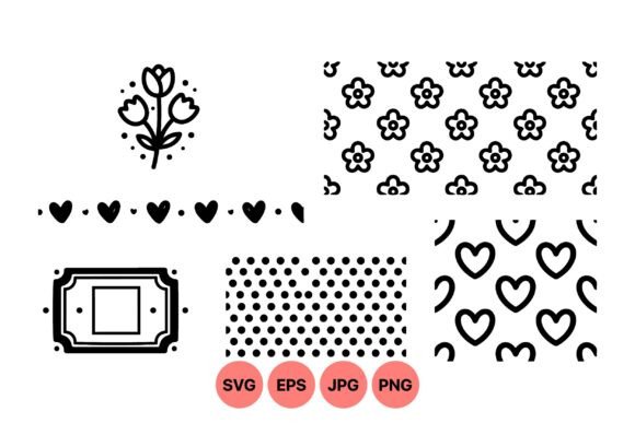 Hand Drawn Valentine Graphics for Digital Sellers