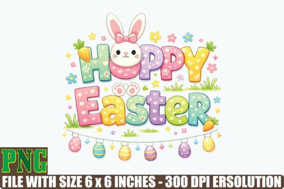 Happy Easter Bunny PNG, Bunny Coquette Graphics