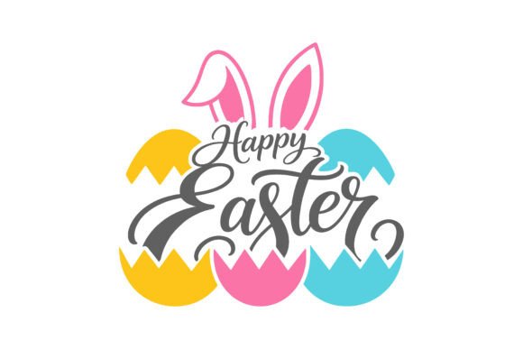 Happy Easter Typography Vector Graphics