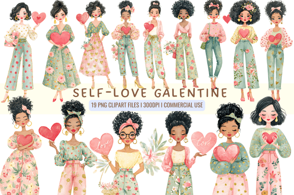 Self-Love Galentine Graphics