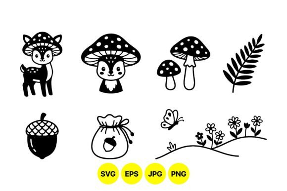 Woodland Friends SVG Clipart: A Graphic Asset for Playful Branding
